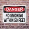Signmission No Smoking Within 50 Feet Danger Sign, Plastic, 10in W x 7in L, 2PK OS-2PACK-DS-P-710-L-19451 - alternate 9